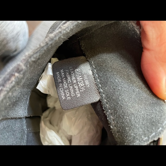 Vince Camuto grey suede moto booties - Picture 6 of 11